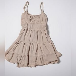 Brandy X-Lite Tiered Mini Dress — Blush Neutral — Size XL
